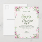 Invitation Carte Postale Félicitations de mariage (Devant / Derrière)