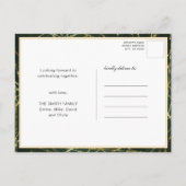 Invitation Carte Postale Festif Sparkling Gold String Lights Fête (Dos)
