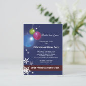 Invitation Carte Postale Festivités d'hiver Diner fêtes (Debout devant)