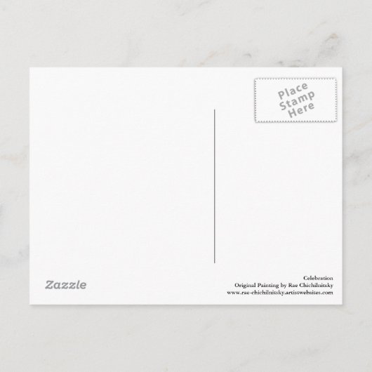 Invitation Carte Postale Fête (Dos)