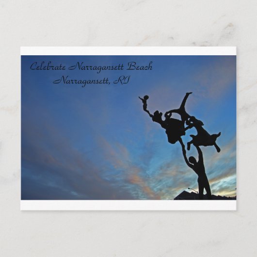 Invitation Carte Postale Fête à la plage de Narragansett (Devant)