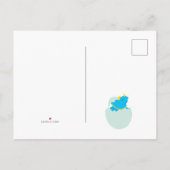 Invitation Carte Postale Fête à thème Dinosaure 1er Anniversaire noir et bl (Dos)