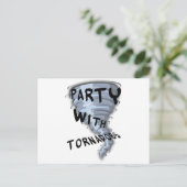 Invitation Carte Postale Fête avec tornades (Debout devant)