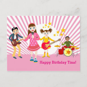 Invitation Carte Postale Fête d'anniversaire de la star du pop