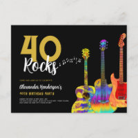 Fête d'anniversaire des 40 ans Guitare 40 déchire