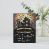 Invitation Carte Postale Fête d'anniversaire d'Halloween (Debout devant)