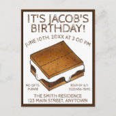 Invitation Carte Postale Fête d'anniversaire Marshmallow S'mores Feu de cam (Devant)