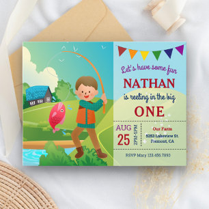 Invitation Carte Postale Fête d'anniversaire pour garçon sur le thème de la