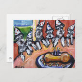 Invitation Carte Postale Fête d'anniversaire Schnauzer (Devant / Derrière)