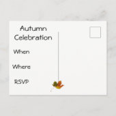 Invitation Carte Postale Fête d'automne (Dos)