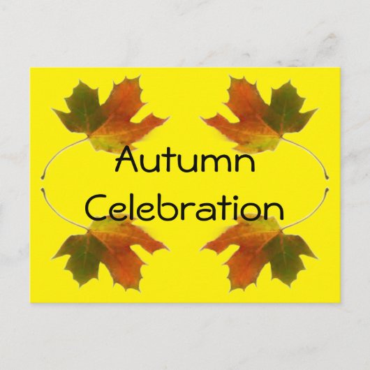 Invitation Carte Postale Fête d'automne (Devant)