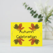 Invitation Carte Postale Fête d'automne (Debout devant)