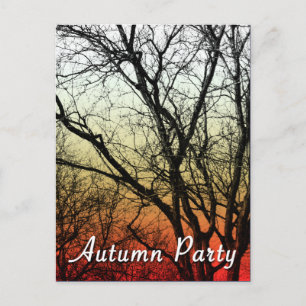 Invitation Carte Postale fête d'automne : arbre fantôme