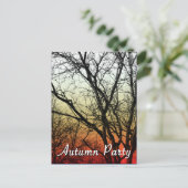 Invitation Carte Postale fête d'automne : arbre fantôme (Debout devant)