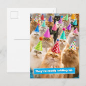 Invitation Carte Postale Fête de chats (Devant / Derrière)