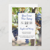 Invitation Carte Postale Fête de dégustation de vin pour tout événement dan (Devant / Derrière)