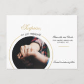 Invitation Carte Postale Fête de fiançailles photo de fiançailles moderne (Devant)