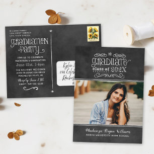 Invitation Carte Postale Fête de fin d'études Photo de la promotion 2026 su