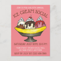 Fête de glace Dessert Banana Split Sundae