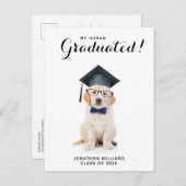 Invitation Carte Postale Fête de graduation de Chien Chien Chien Chien Pers (Devant / Derrière)