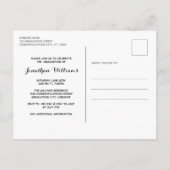 Invitation Carte Postale Fête de graduation de Chien Chien Chien Chien Pers (Dos)