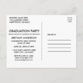 Invitation Carte Postale Fête de Graduation Photo Script moderne tendance (Dos)