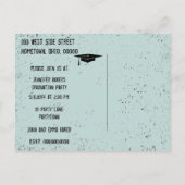 Invitation Carte Postale Fête de Graduation Texture Moderne (Dos)
