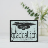 Invitation Carte Postale Fête de Graduation Texture Moderne (Debout devant)