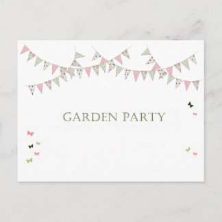 Invitation Carte Postale Fête de jardin -