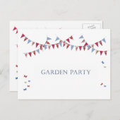 Invitation Carte Postale Fête de jardin / BBQ - (Devant / Derrière)