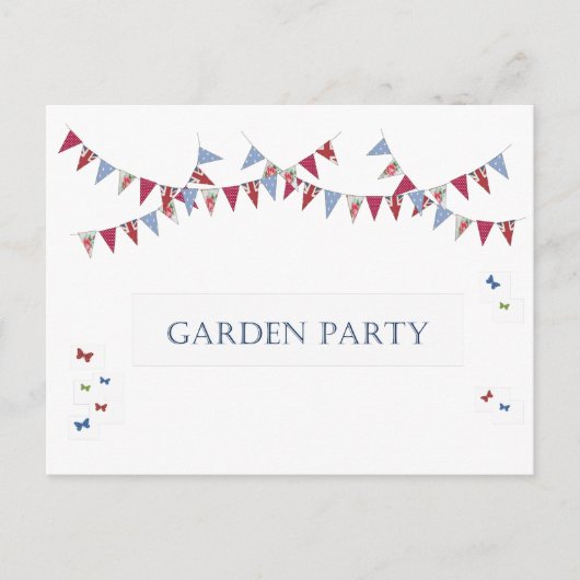 Invitation Carte Postale Fête de jardin / BBQ - (Devant)