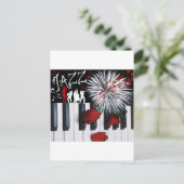 INVITATION CARTE POSTALE FÊTE DE JAZZ (Debout devant)