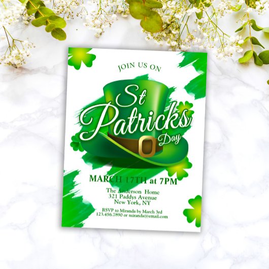 Invitation Carte Postale Fête de la Saint Patrick