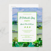 Invitation Carte Postale Fête de la Saint Patrick (Devant / Derrière)