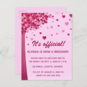 Invitation Carte Postale Fête de l'adoption d'un arbre cardiaque modifiable (Devant / Derrière)