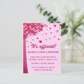 Invitation Carte Postale Fête de l'adoption d'un arbre cardiaque modifiable (Debout devant)