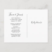 Invitation Carte Postale Fête de Mariage en Intime avec Nous (Dos)
