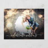 Invitation Carte Postale Fête de Mariage en Intime avec Nous (Devant)