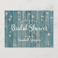 Fête de mariage Rustique Bleu Lucioles