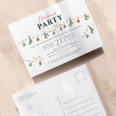 Invitation Carte Postale Fête de Noël 2025 Modern Rustic