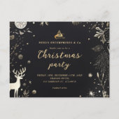 Invitation Carte Postale Fête de Noël de l'entreprise Élégante Fête d'affai (Devant)