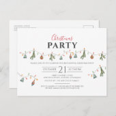 Invitation Carte Postale Fête de Noël d'entreprise moderne (Devant / Derrière)