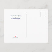 Invitation Carte Postale Fête de Noël des arbres d'hiver de neige (Dos)