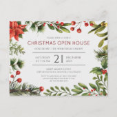 Invitation Carte Postale Fête de Noël Open House Bureau (Devant)