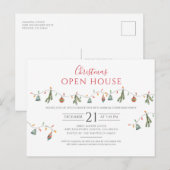 Invitation Carte Postale Fête de Noël Open House Party Russe (Devant / Derrière)