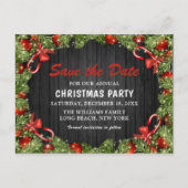 Invitation Carte Postale Fête de Noël rustique traditionnelle | Enregistrer (Devant)