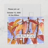 Invitation Carte Postale Fête de quartier de l'automne (Devant / Derrière)