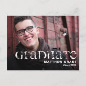 Invitation Carte Postale Fête de remise de diplôme à la mode (Devant)