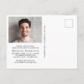 Invitation Carte Postale Fête de remise de diplômes avec photo et écriture (Dos)