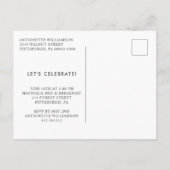 Invitation Carte Postale Fête de remise de diplômes de Gold Laurel (Dos)